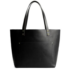 Portland Leather Black Leather Tote Bag